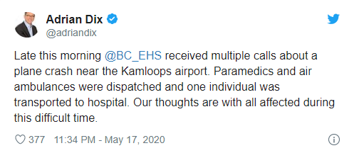 В Канаде рухнул самолет