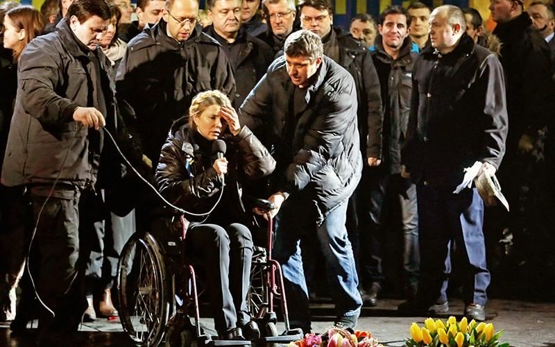 Юлия Тимошенко на инвалидной коляске