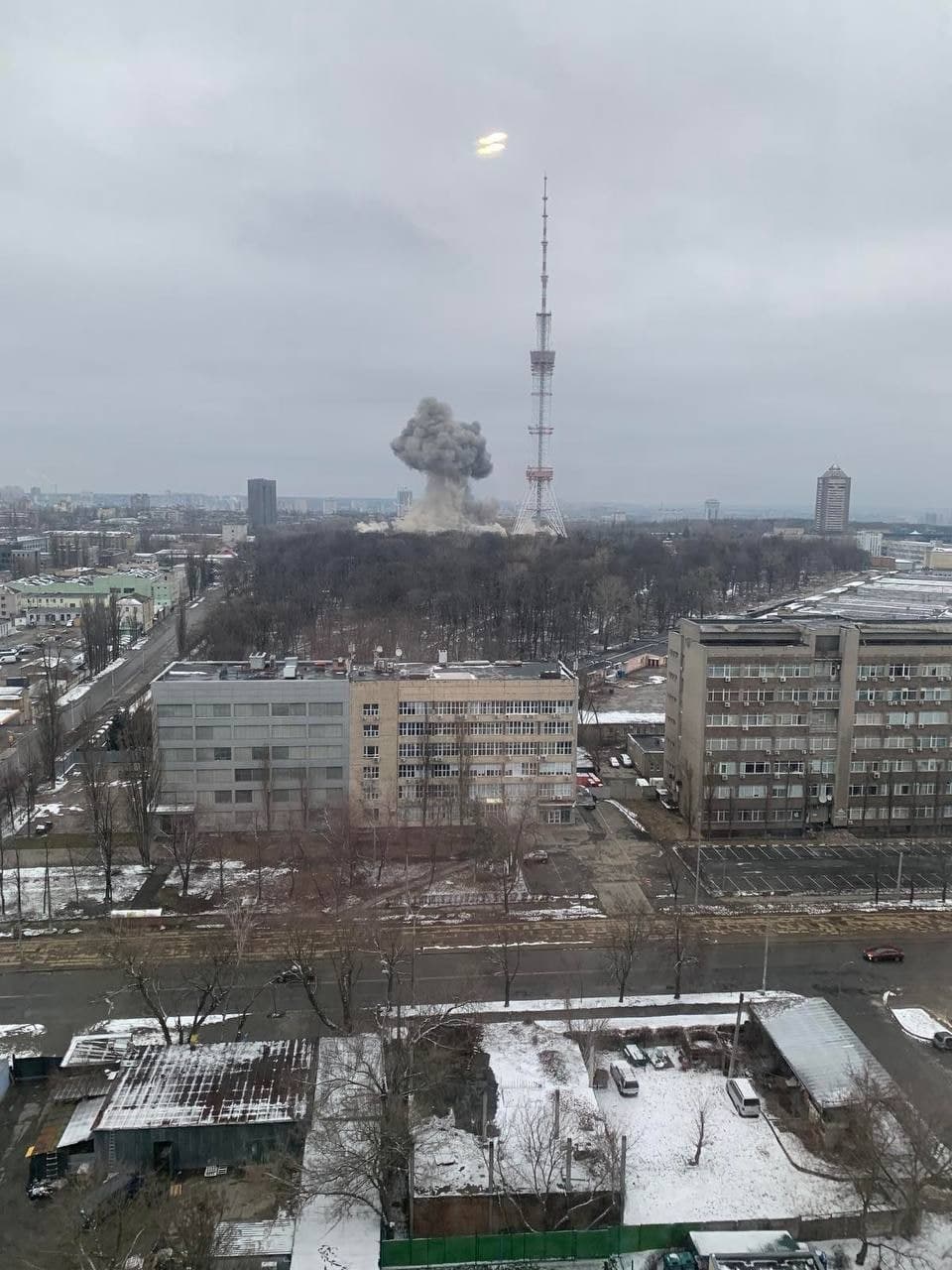 Удар по телевышке в Киеве Бабий Яр 1 марта