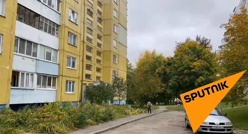 Дом в Минске, где житель застрелил кгбшника, фото Sputnik