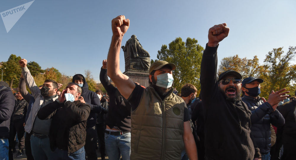 Митинги в Ереване, фото Спутник Армении
