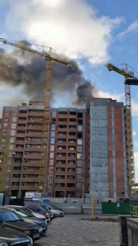 пожар в высотке под Киевом