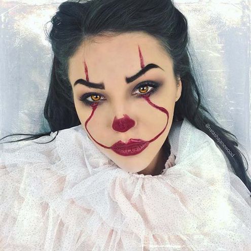 макияж Пеннивайза на Хэллоуин, фото pinterest