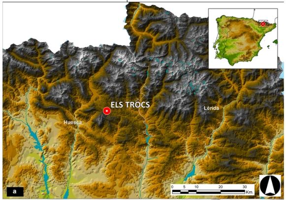 Место расположения пещеры Эль-Трокс в испанской провинции Уэска. Фото: nature.com
