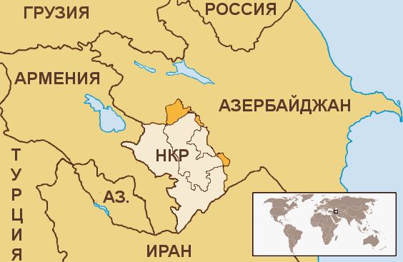Нагорный Карабах карта