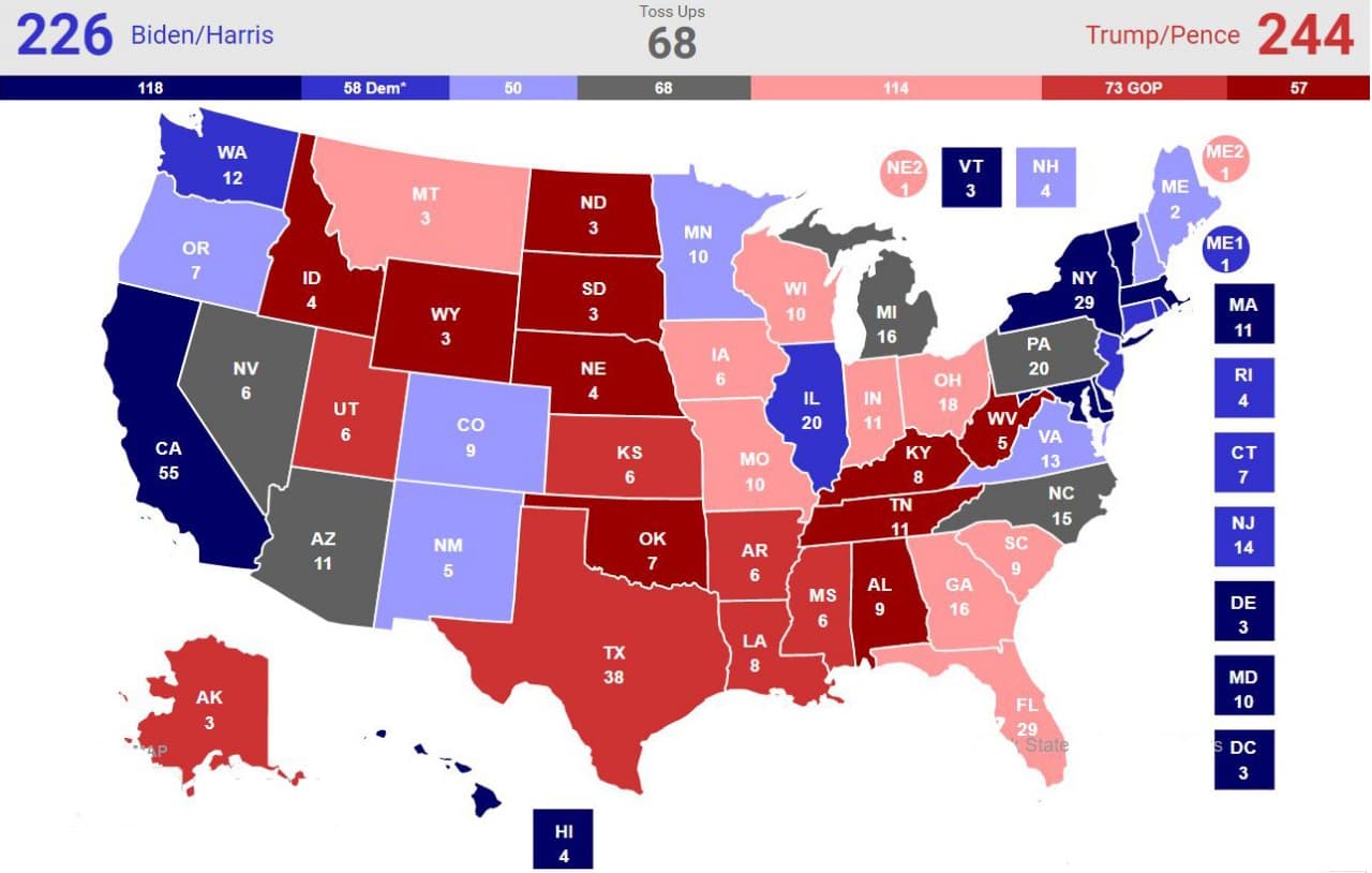 карта выборов США CNN