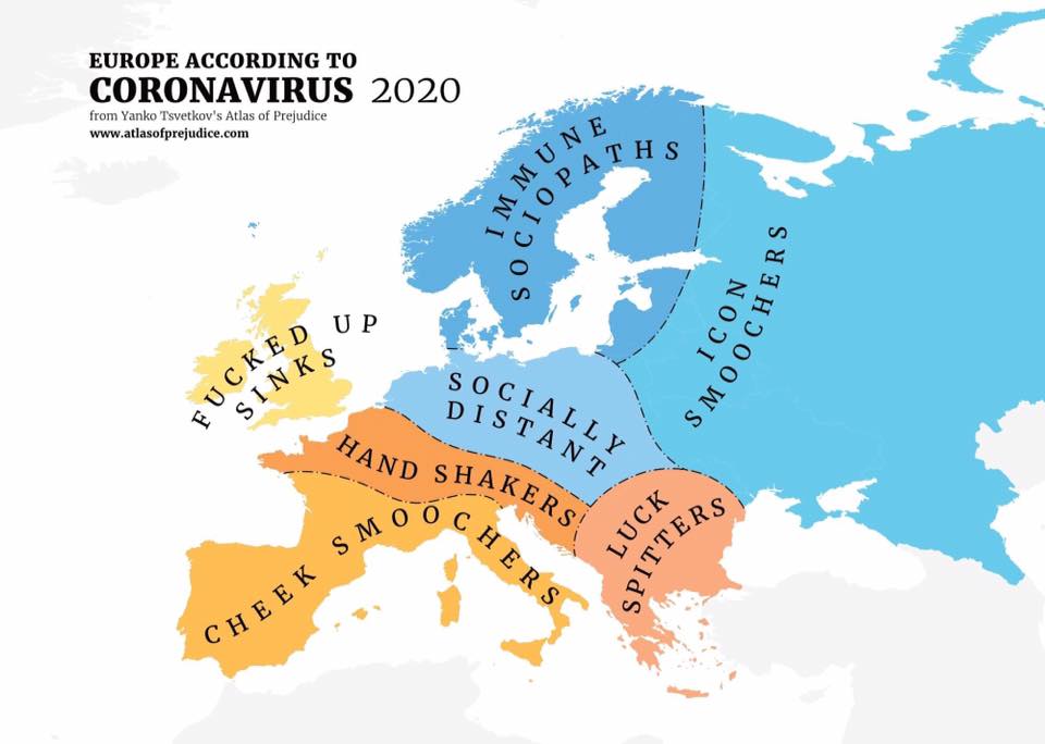 карта коронавируса в Европе