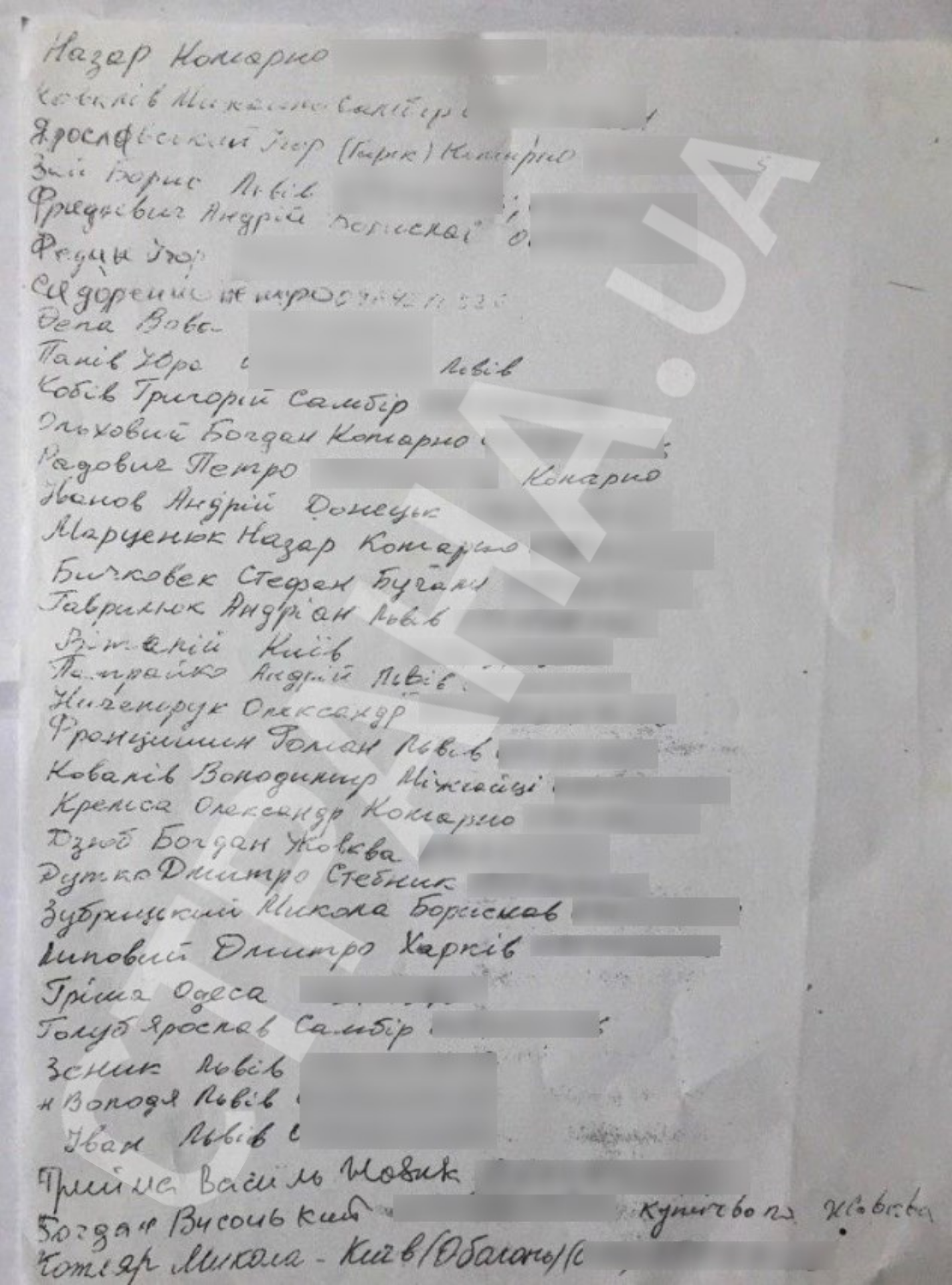 список стрелков Майдана