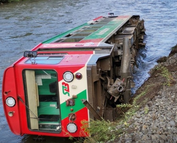 в Австрии вагон с детьми упал в реку