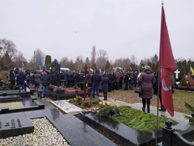 Похороны пилотов на Берковецком кладбище Киева