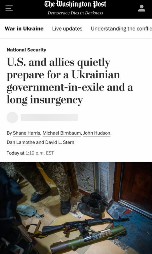 The Washington Post об эвакуации Зеленского