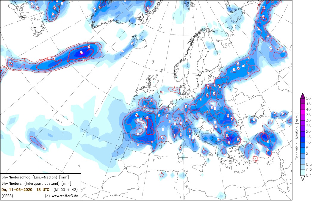 Карта погоды в Европе 11 июня