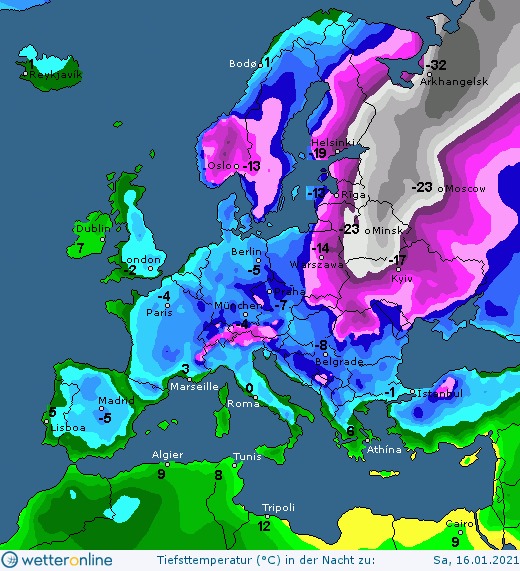 Прогноз погоды в Украине на 16-18 января. Скриншот фейсбук-страницы Диденко