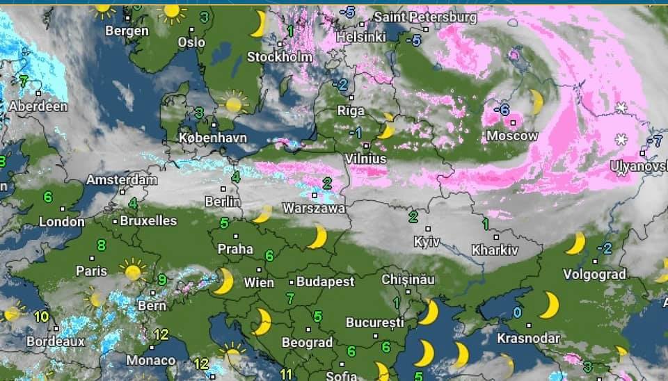 Прогноз погоды от Диденко на 8-9 марта. Скриншот фейсбук-поста