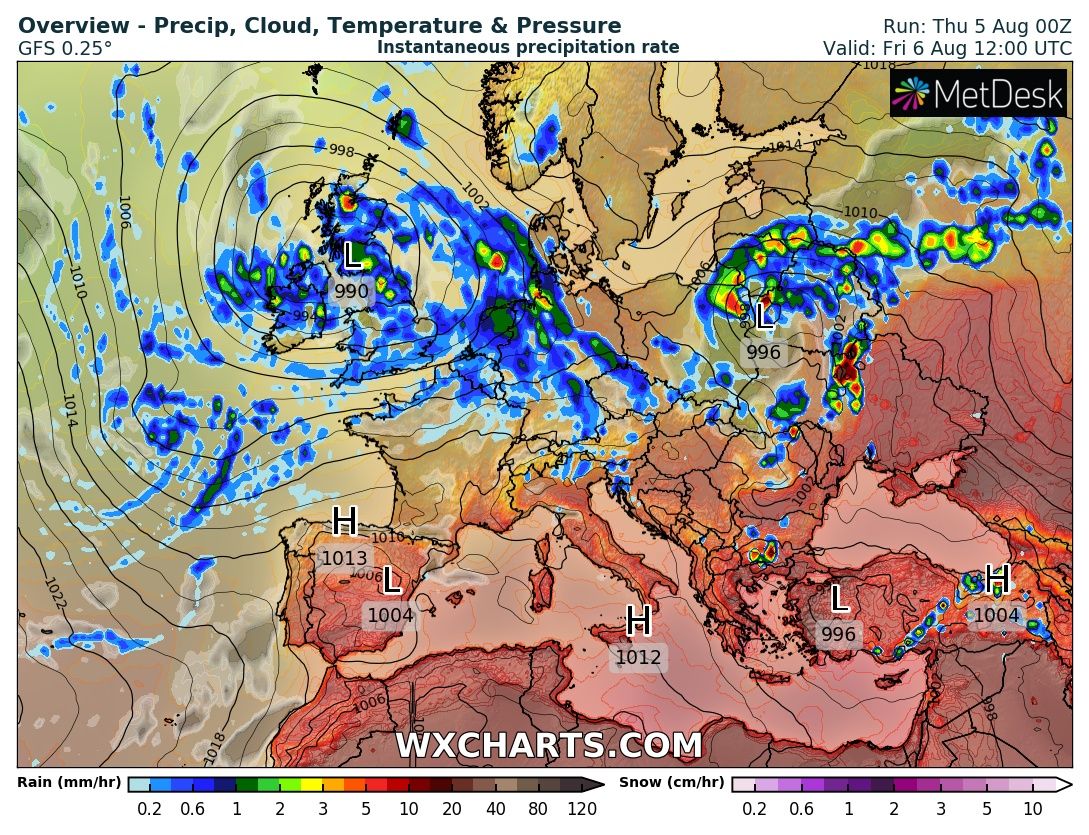 Прогноз погоды в Украине на 6 августа. Скриншот сообщения Диденко
