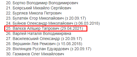Моргенштерн попал в список лиц, которые угрожают безопасности Украины. Скриншот сайта Минкульта