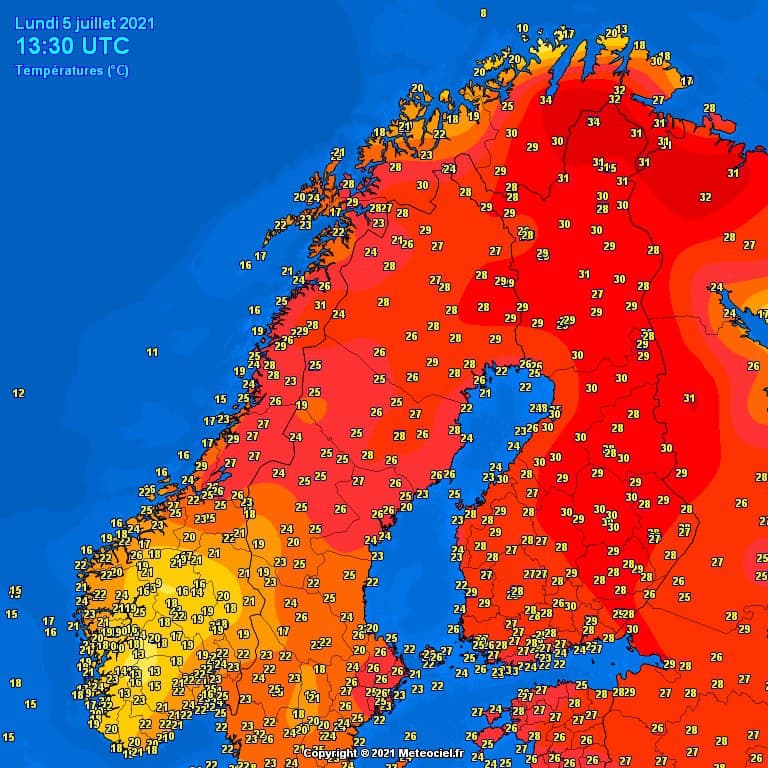 В Лапландию пришла рекордная жара