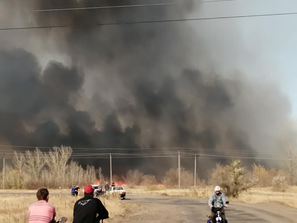 пожар в Станице Луганской