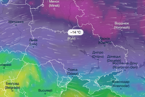 мороз в Киеве