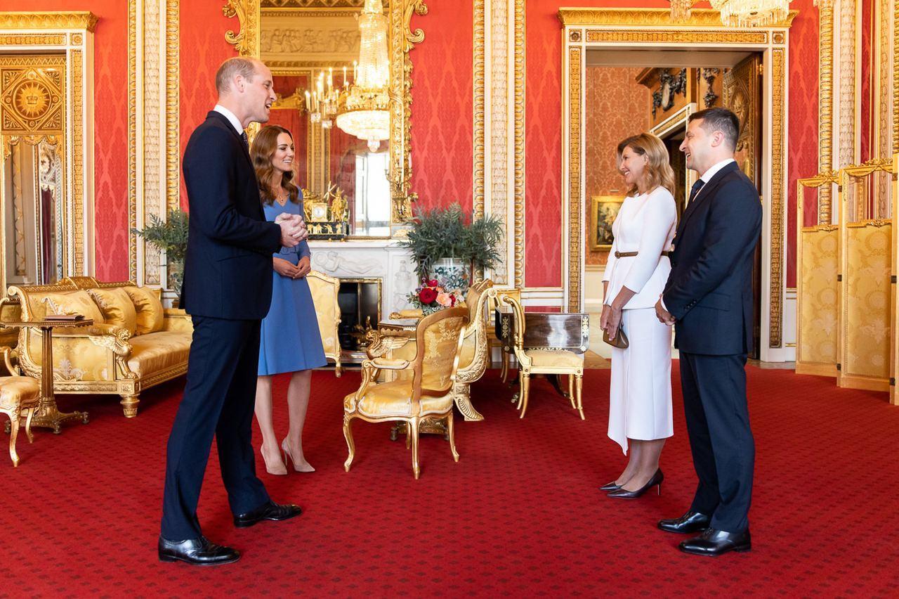 Зеленский на встрече с принцем Уильямом и Кейт Миддлтон. Фото: Твиттер Зеленского