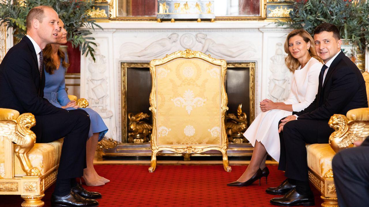 Зеленский на встрече с принцем Уильямом и Кейт Миддлтон. Фото: Твиттер Зеленского