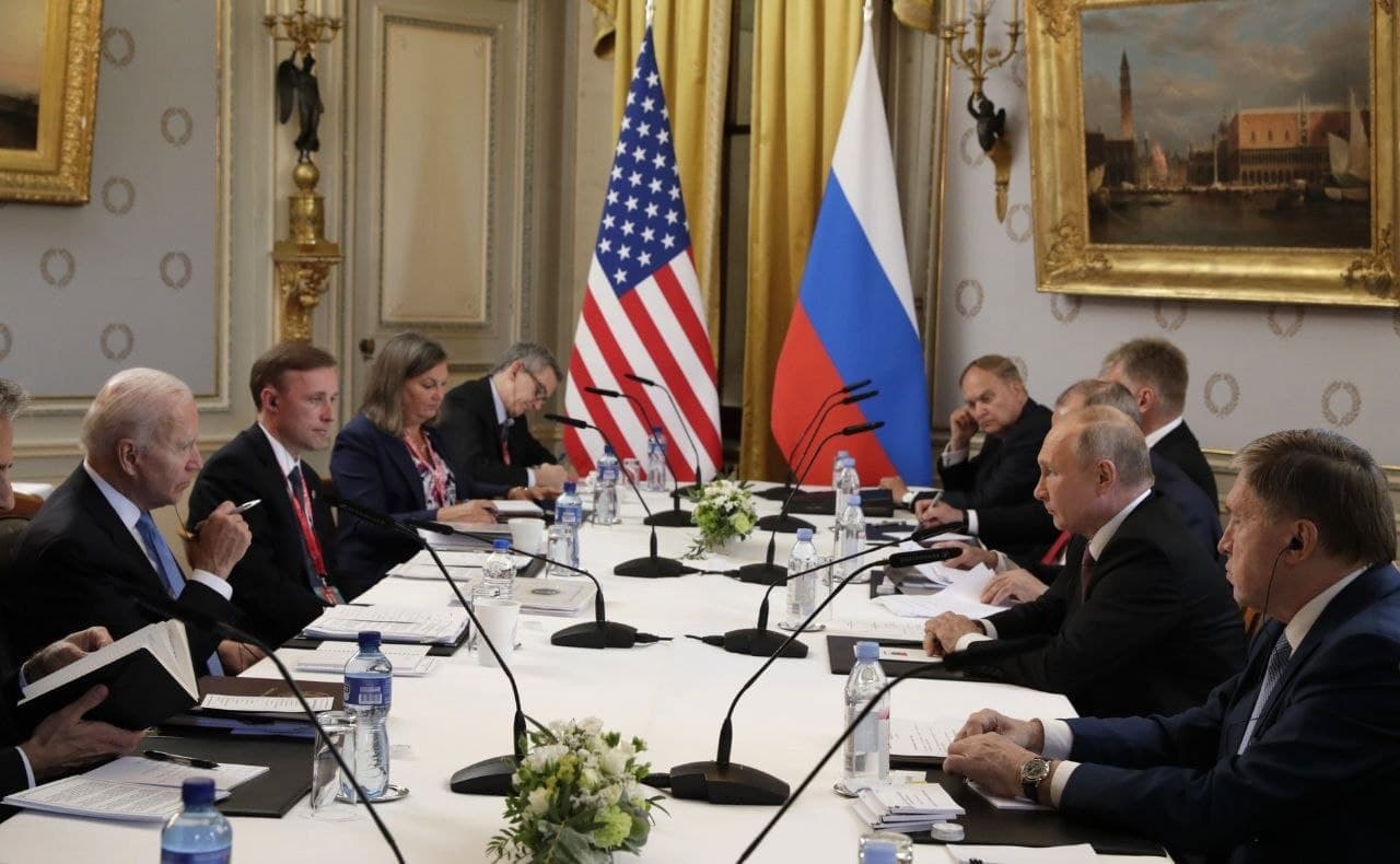 Фото со встречу Путина и Байдена. Фото: Вести