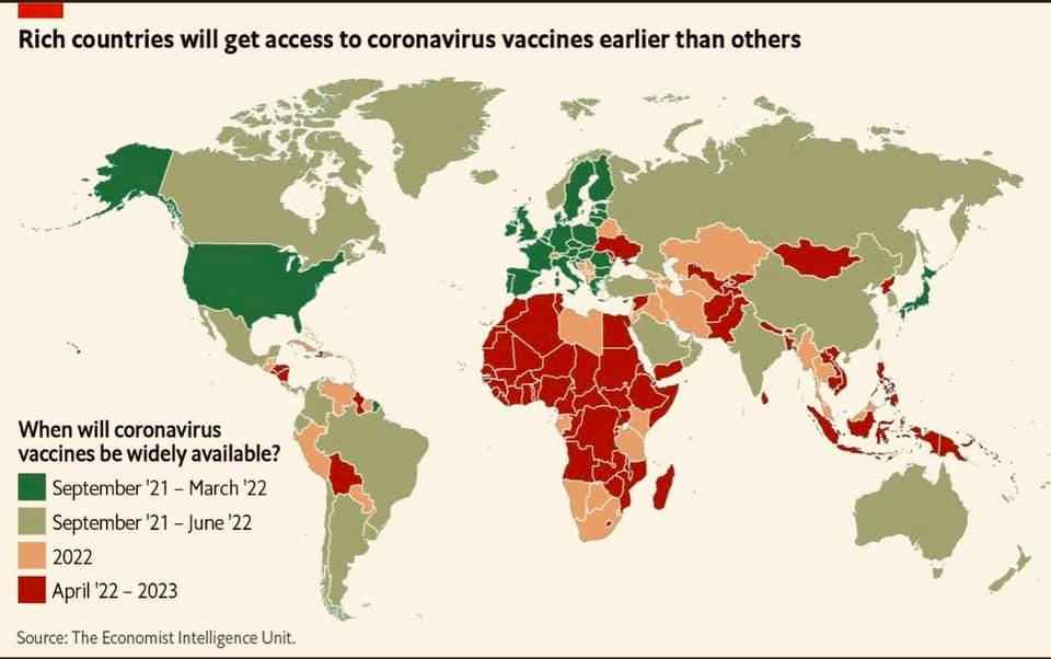 карта вакцинации планеты