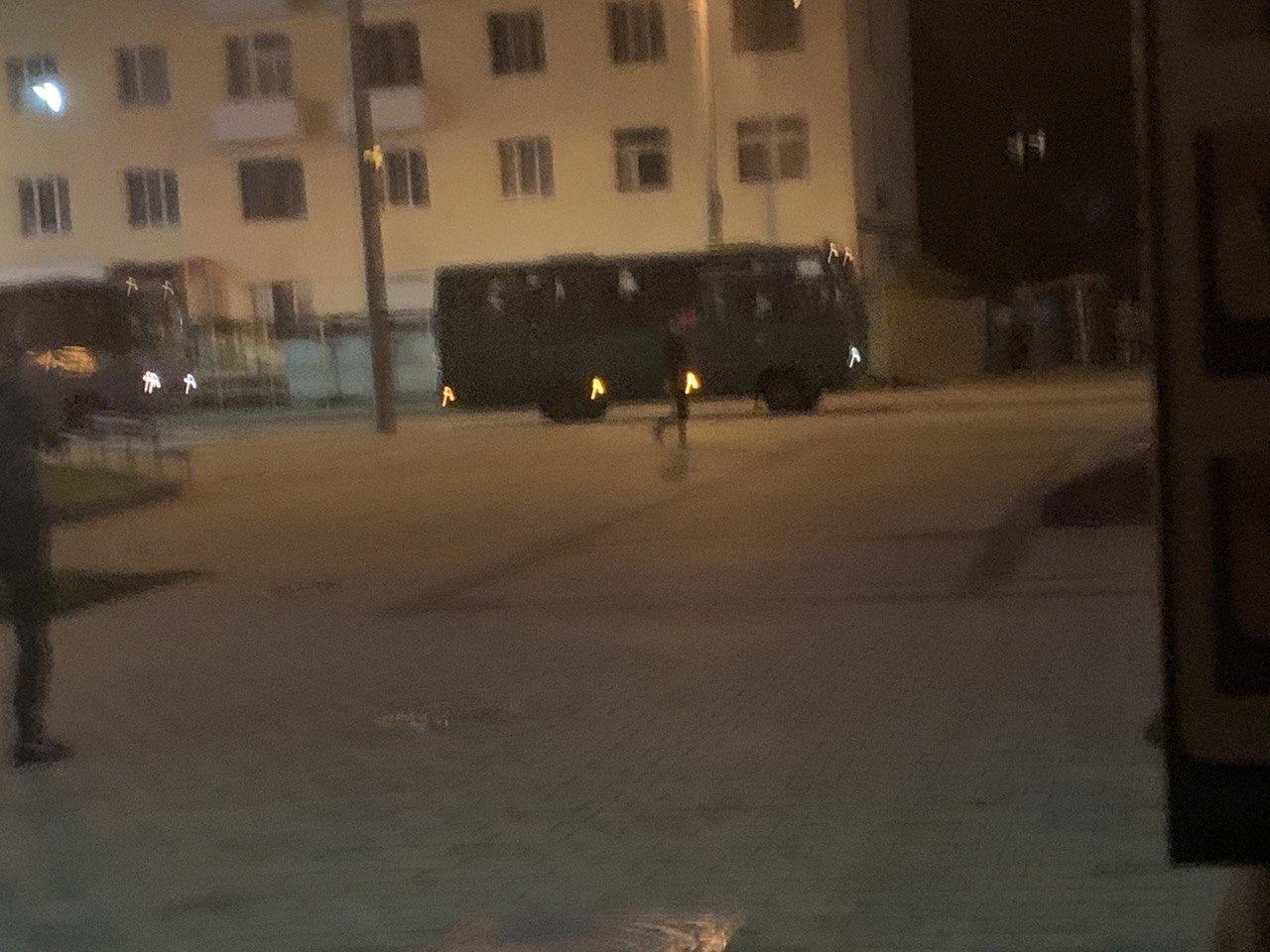 Автозаки в Минске протест