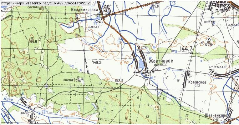 Карта села Октябрьское