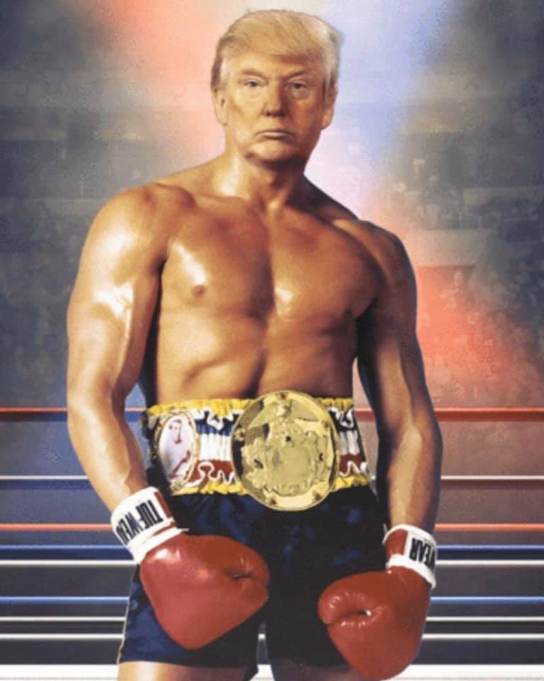 Трамп в образе боксера