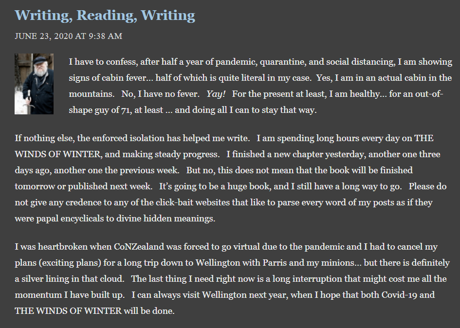 Скриншот из блога Джона Мартина