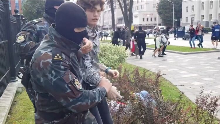 Студенты вышли на протесты в Минске 