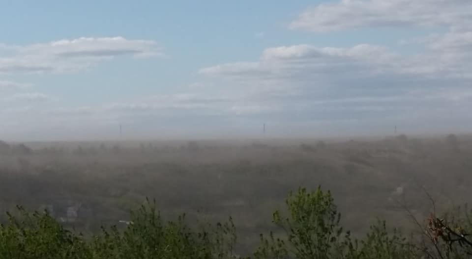 Пылевая буря в Одесской области: facebook.com/RexMacedonem