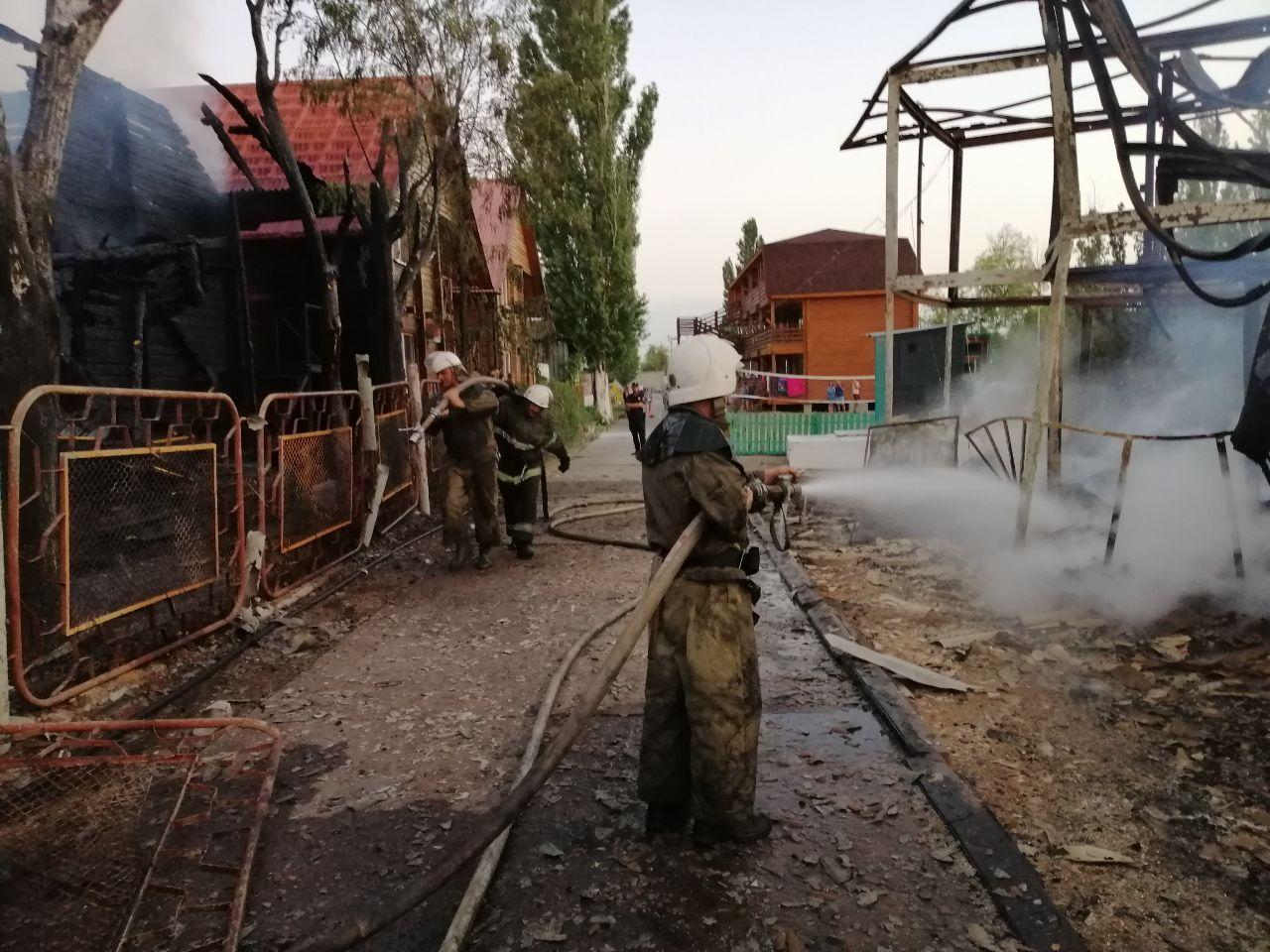 В Затоке загорелись базы отдыха. Фото: dsns.gov.ua