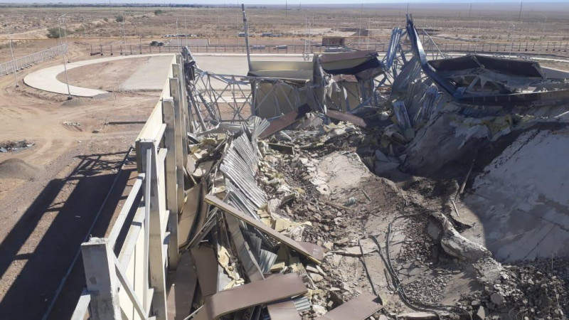 В Казахстане рухнул строящийся стадион стоимостью почти 3 миллиона долларов. Фото: Twitter