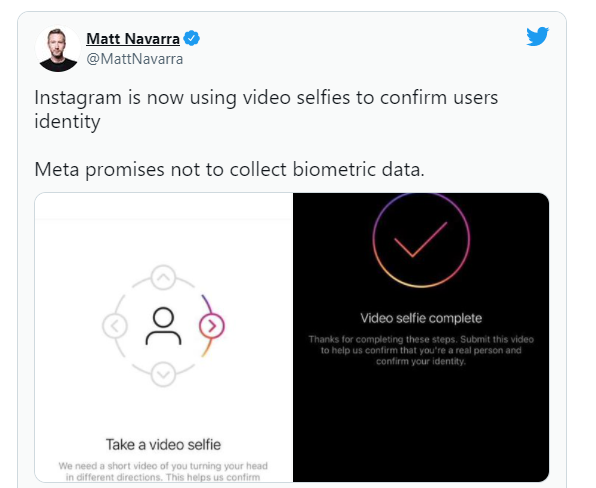 Instagram начал запрашивать у пользователей видео-селфи