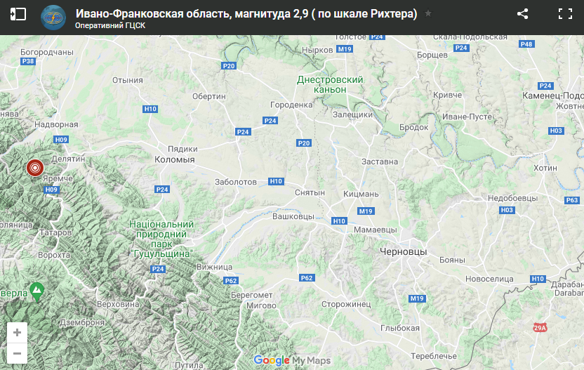 В городе Надворная в Ивано-Франковской области снова произошло землетрясение