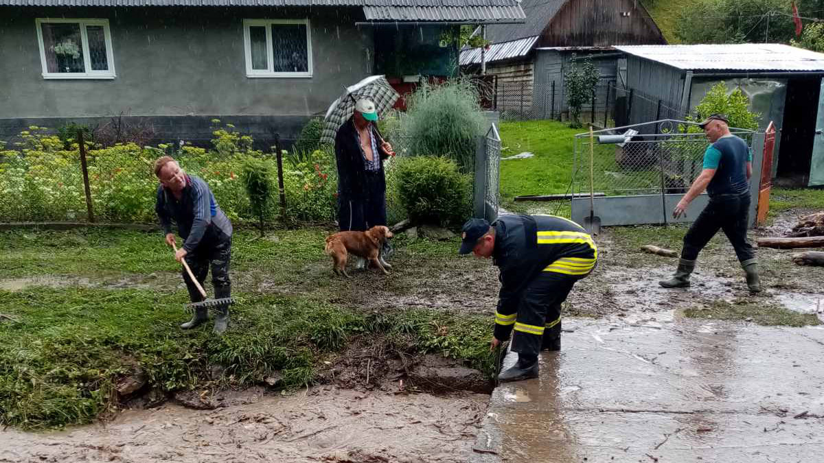В Закарпатской области ливни подтопили несколько населенных пунктов. Фото: ГСЧС