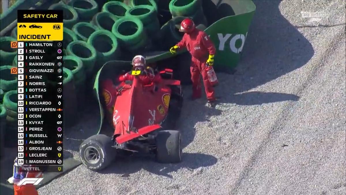 Появилось видео аварии на Гран-при Италии. Фото: Twitter / Sky Sports F1