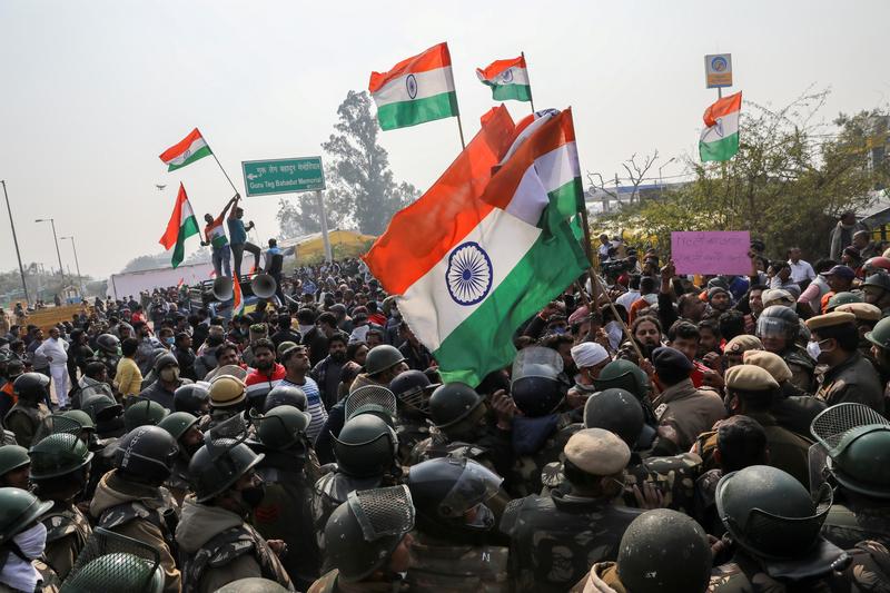 Протесты в Индии. Скриншот twitter.com/Reuters