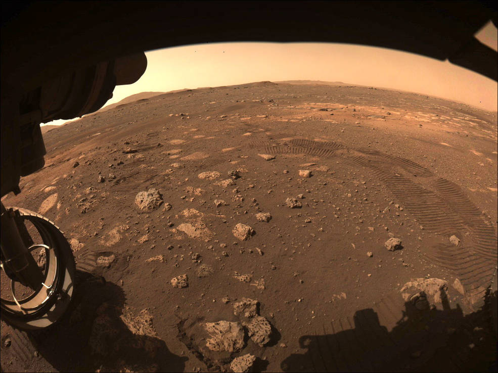 Место посадки марсохода назвали в честь автора научной фантастики. Скриншот из твиттера НАСА