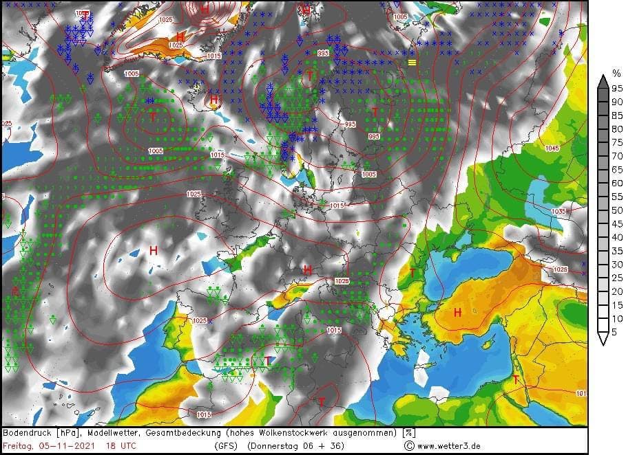В пятницу в Украине будет дождливо. Скриншот из телеграм-канала Натальи Диденко