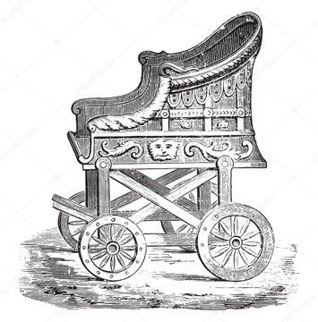 Фото: Эскиз найденной во время раскопок колесницы