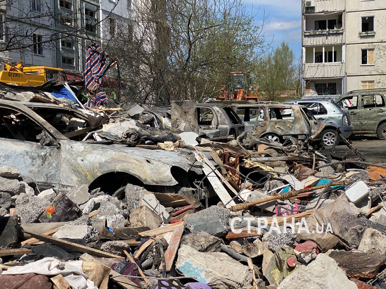 Последствия ракетного удара по Умани