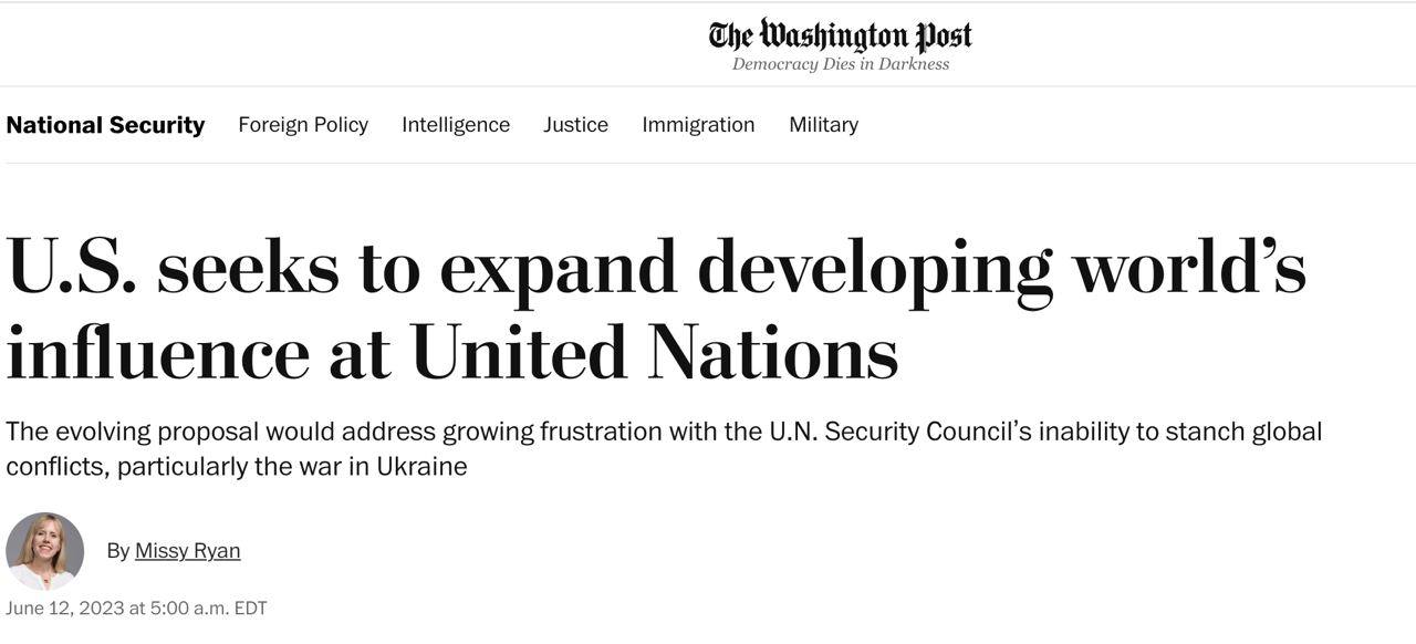 США хотят реформировать ООН