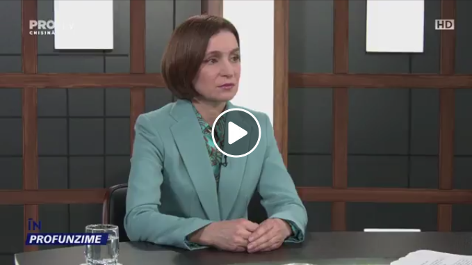 Кадр ефіру з Майєю Санду. Джерело &ndash; Фейсбук