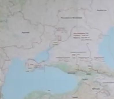 Увеличенная карта Украины. Источник - Телеграм