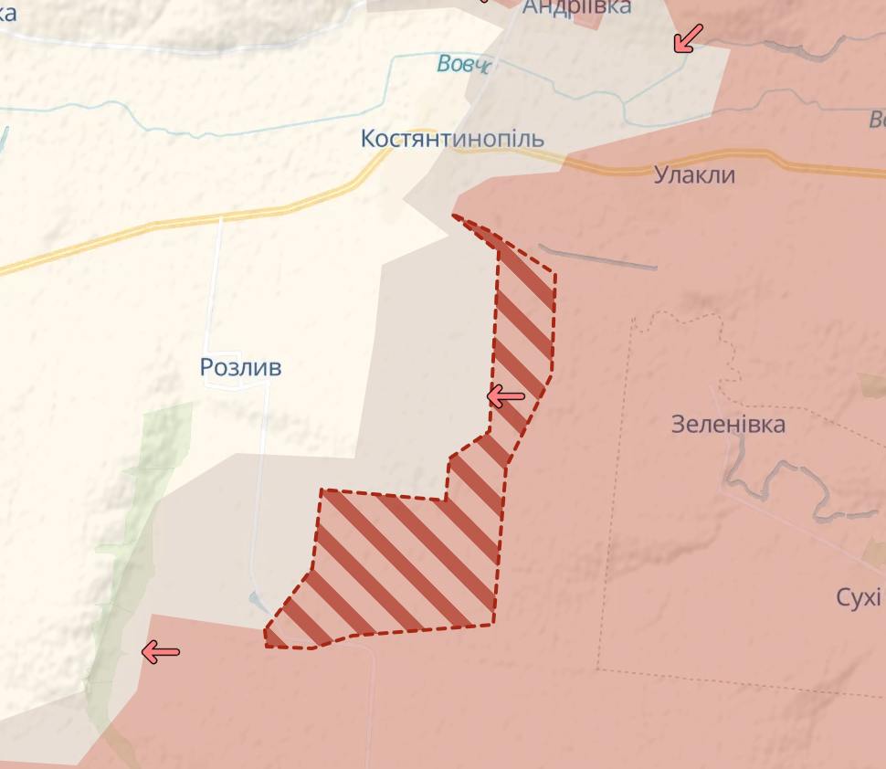 Карта бойових дій. Джерело - Телеграм