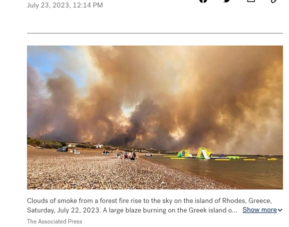 Греция объята лесными пожарами