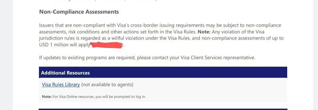 Снимок электронного письма от Visa. Источник - Телеграм